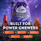Chewzilla Galactic Quest toys. Built tougher, non-toxic and safety tested, trusted by 145,000+ dog owners