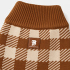 Close-up of the Happy Staffy Co. patch on the dog sweater